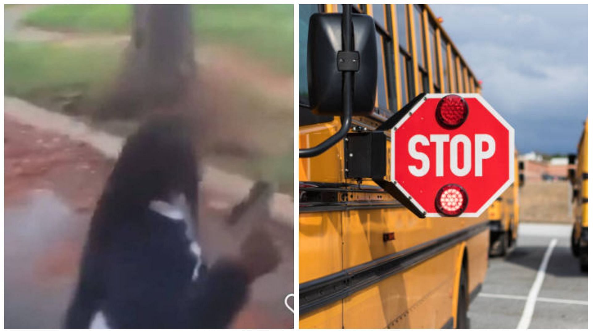 Shocking video shows New Orleans 12-year-old pulling out gun during school bus fight (Image via TwitterYBFCHIC/GettyImages)