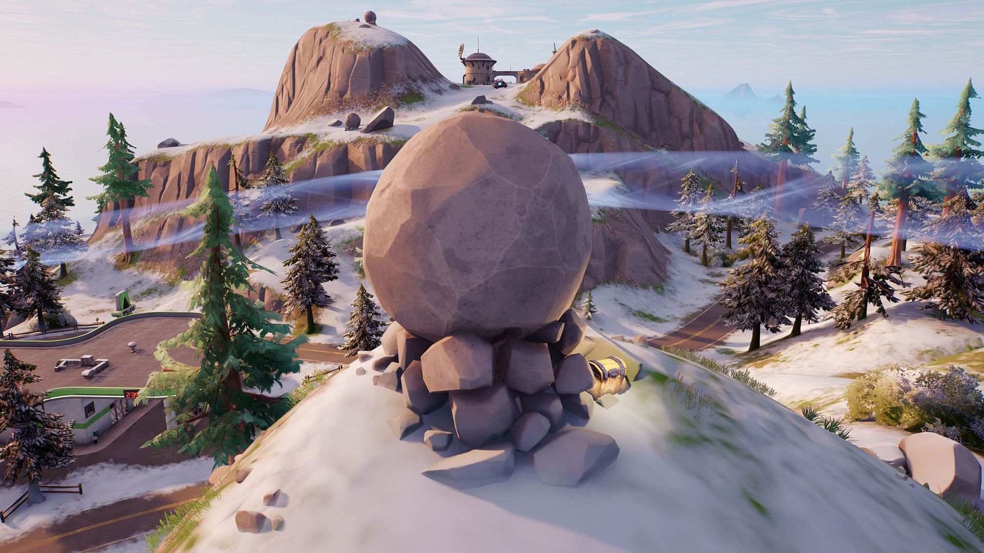 Runaway boulders in Fortnite can kill players in the way. (Image via Epic Games)