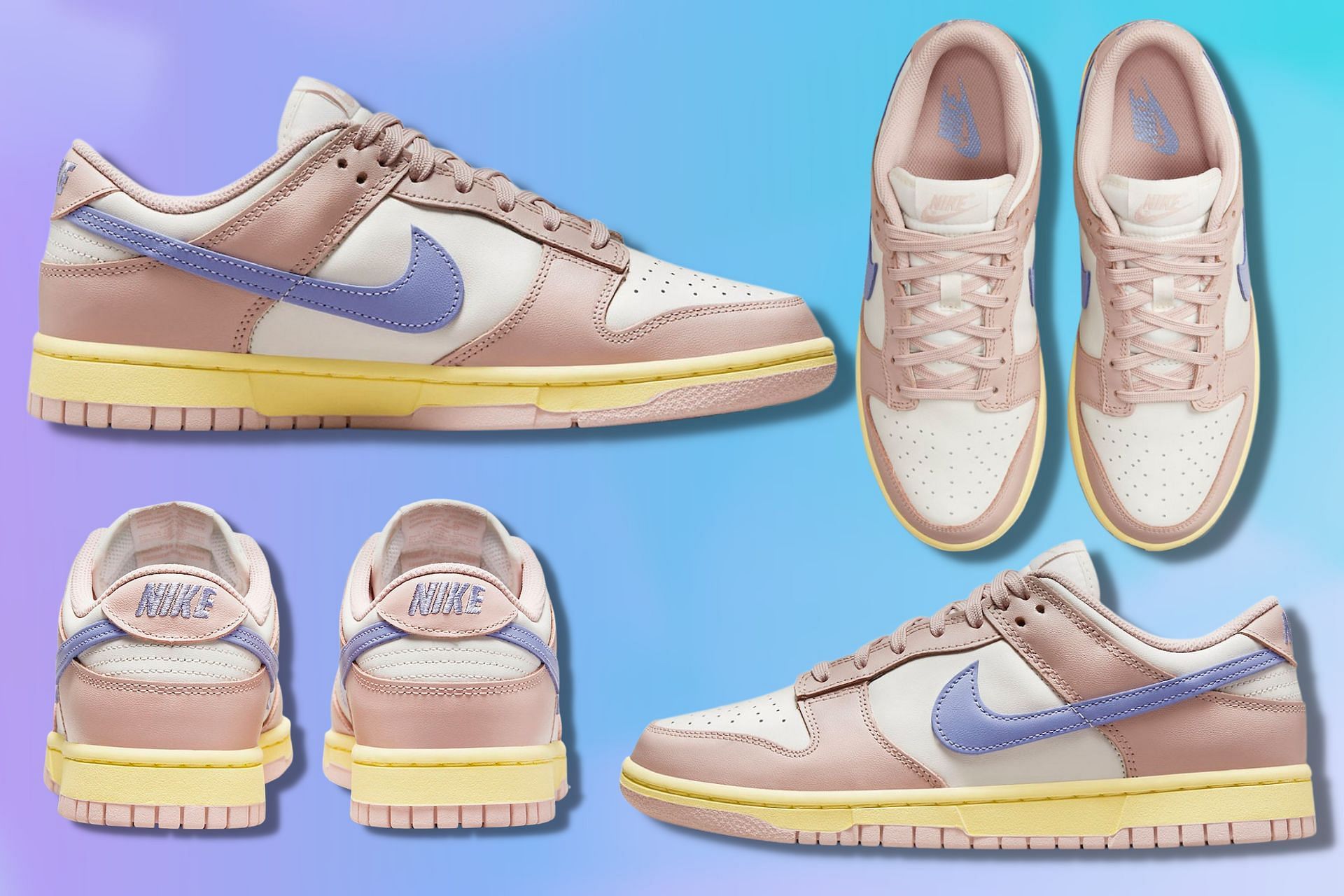 Upcoming Women&#039;s Nike Dunk Low Pink Oxford sneakers (Image via Sportskeeda)