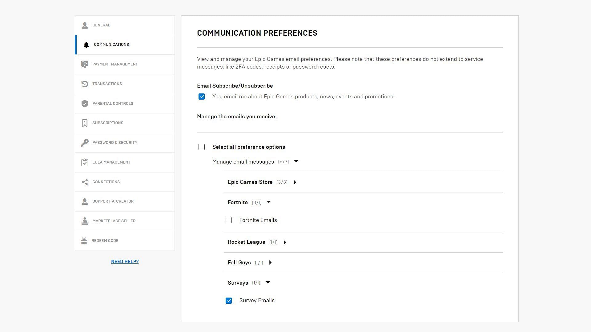 Signing up for Fortnite surveys is very easy (Image via Epic Games)