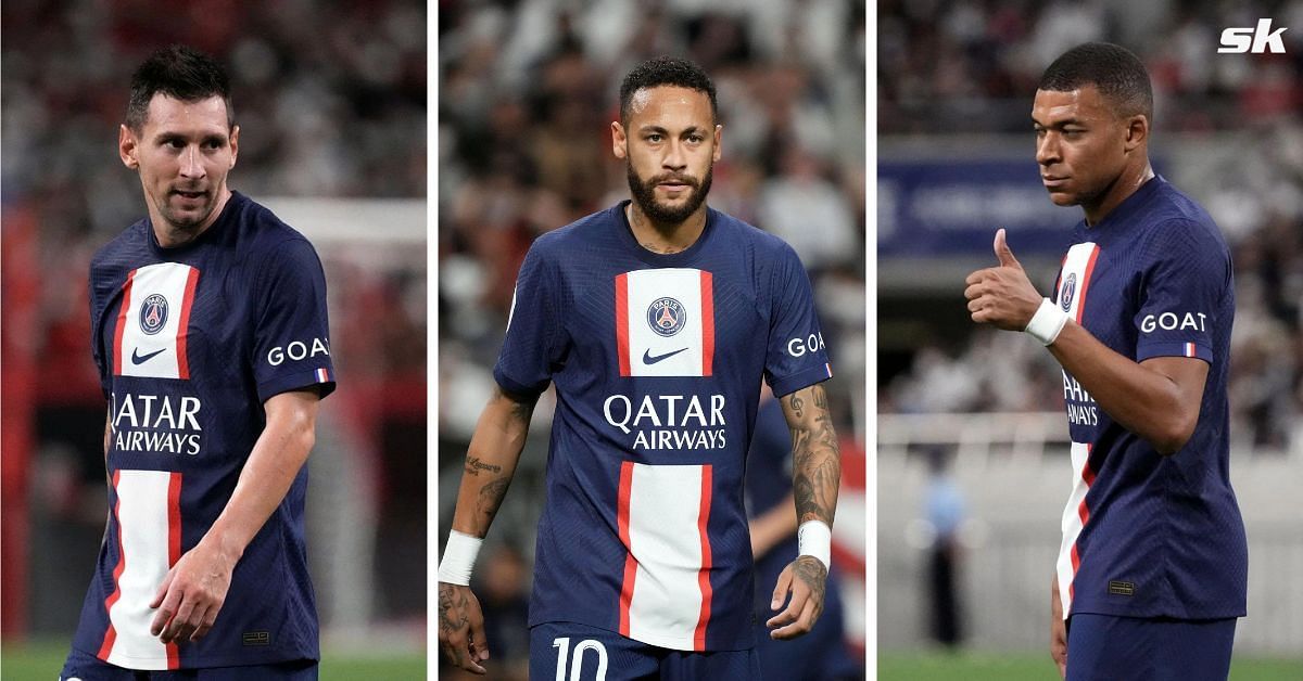 PSG stars Messi, Mbappe and Neymar 