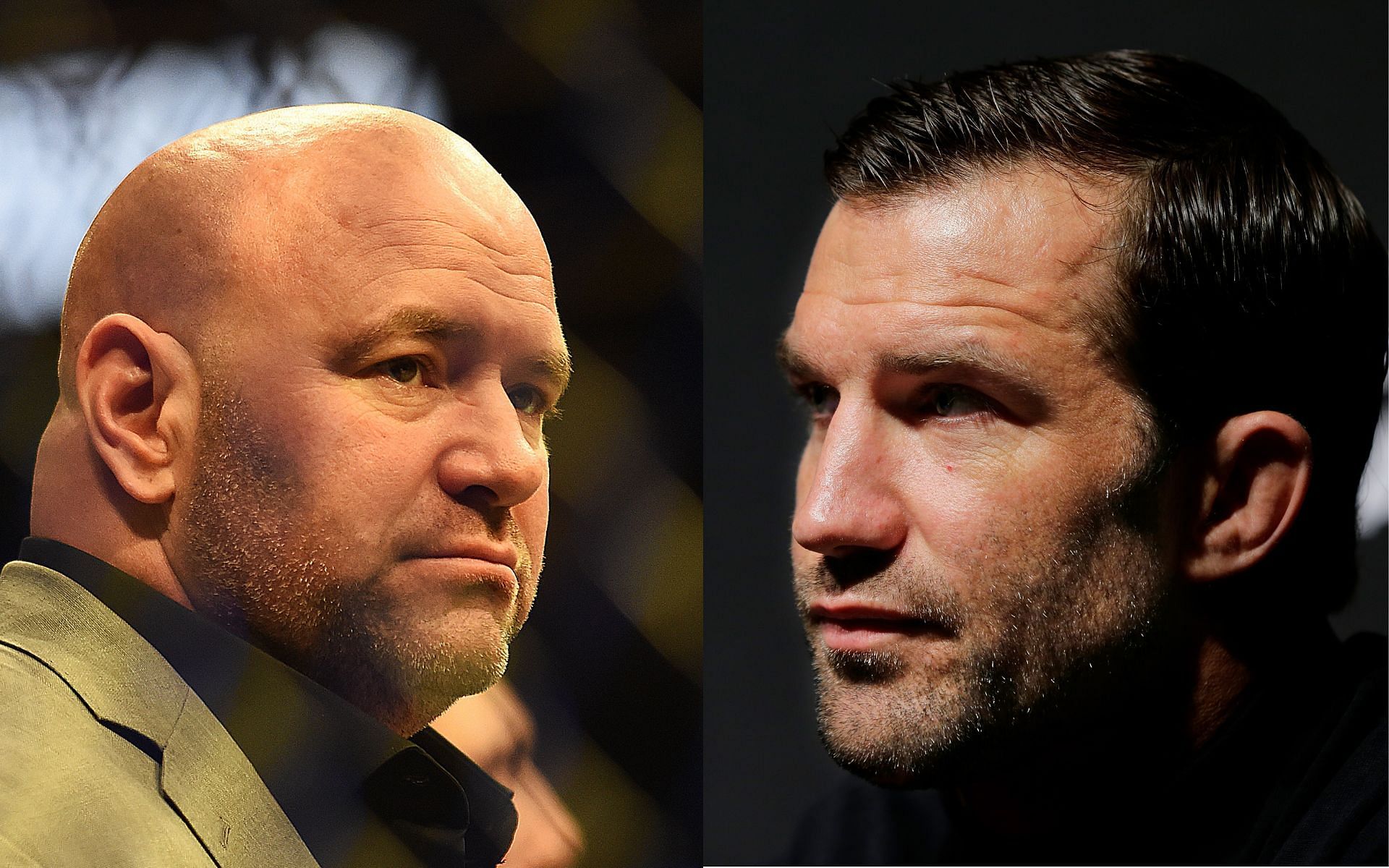 Dana White (left), Luke Rockhold (right)