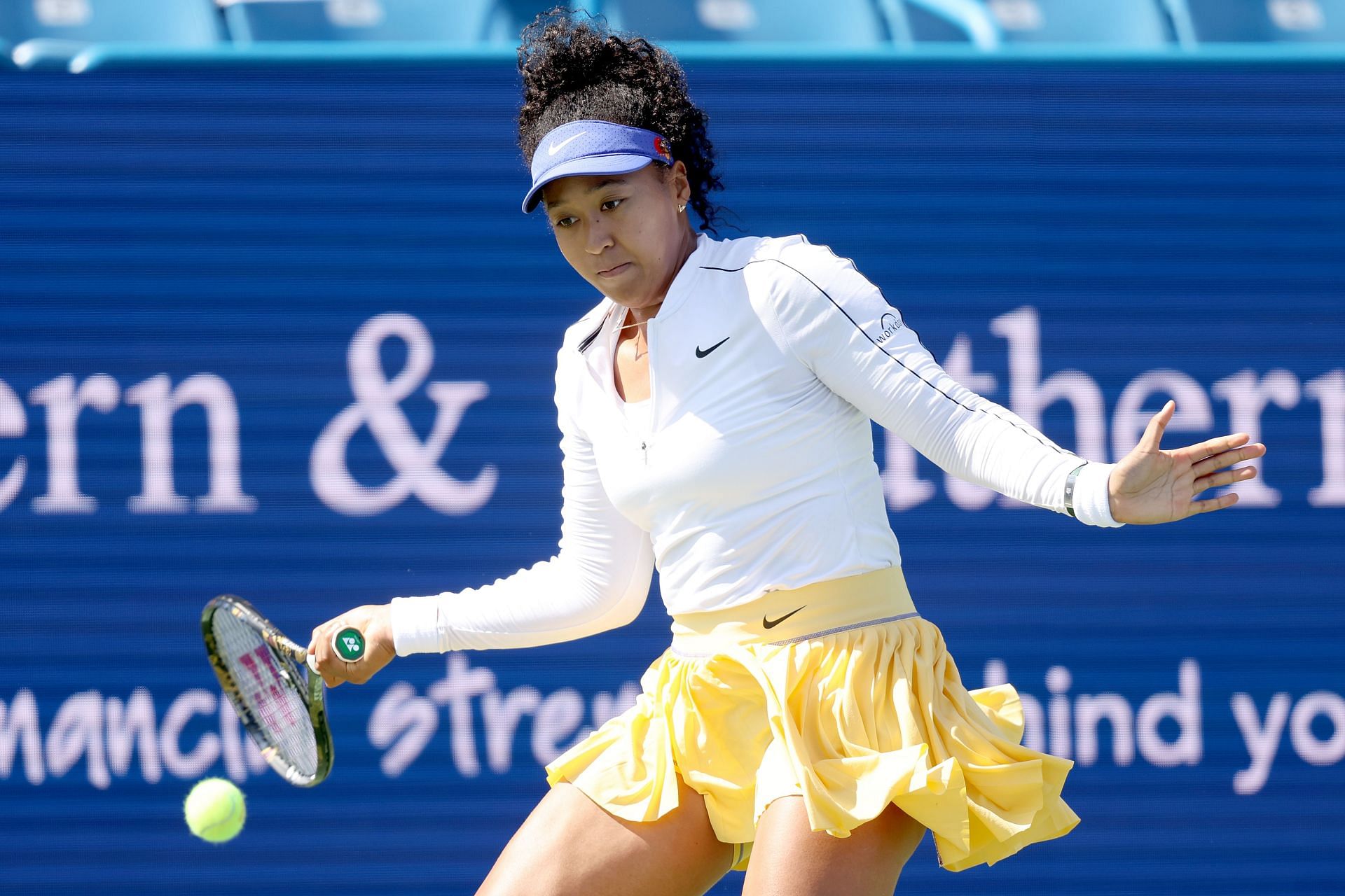 Naomi Osaka in action at the 2022 Western &amp; Southern Open.
