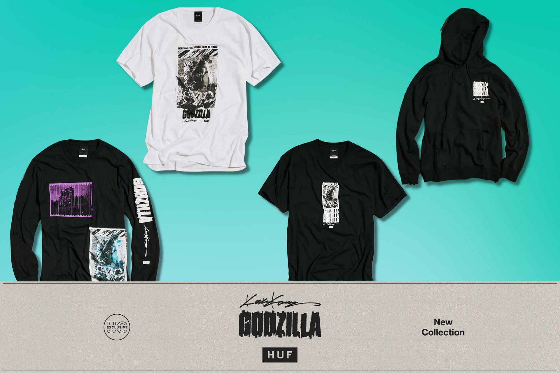 Newly launched Godzilla x HUF x Urban Outfitters apparel merch line (Image via Sportskeeda)