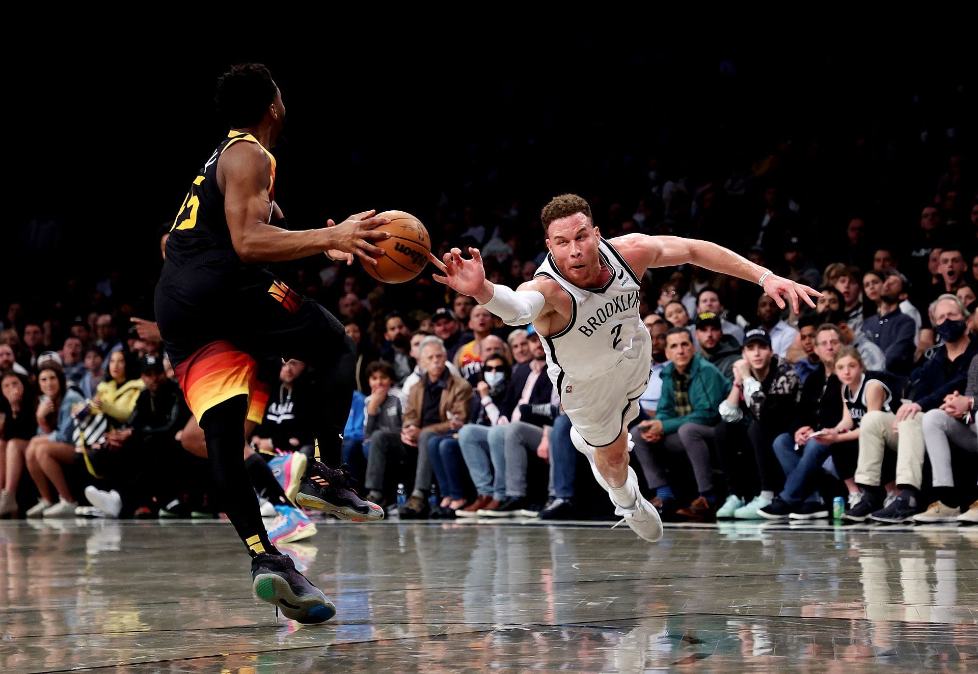 Blake Griffin in action during Utah Jazz v Brooklyn Nets 2021-22 NBA season