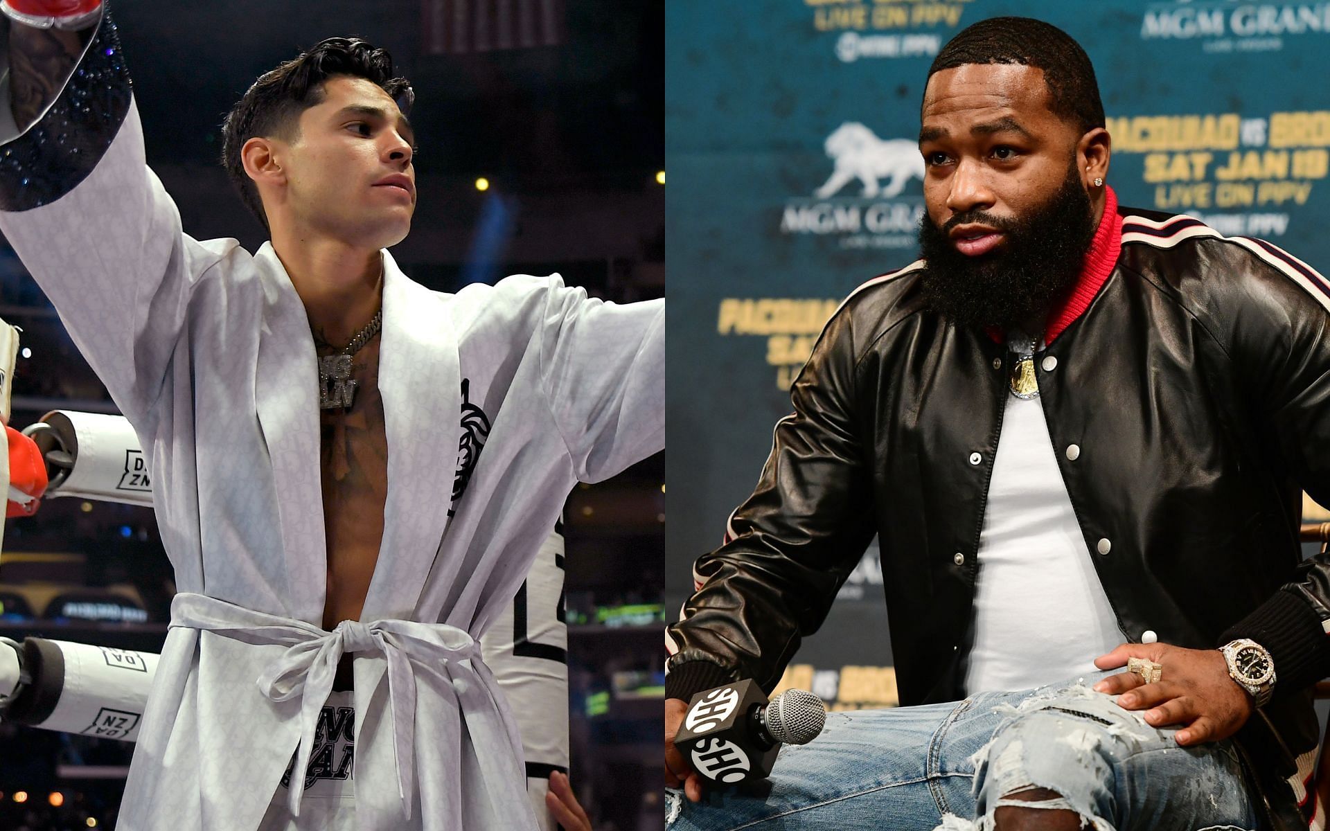 Ryan Garcia (left) and Adrien Broner (right) (Image credits Getty Images)
