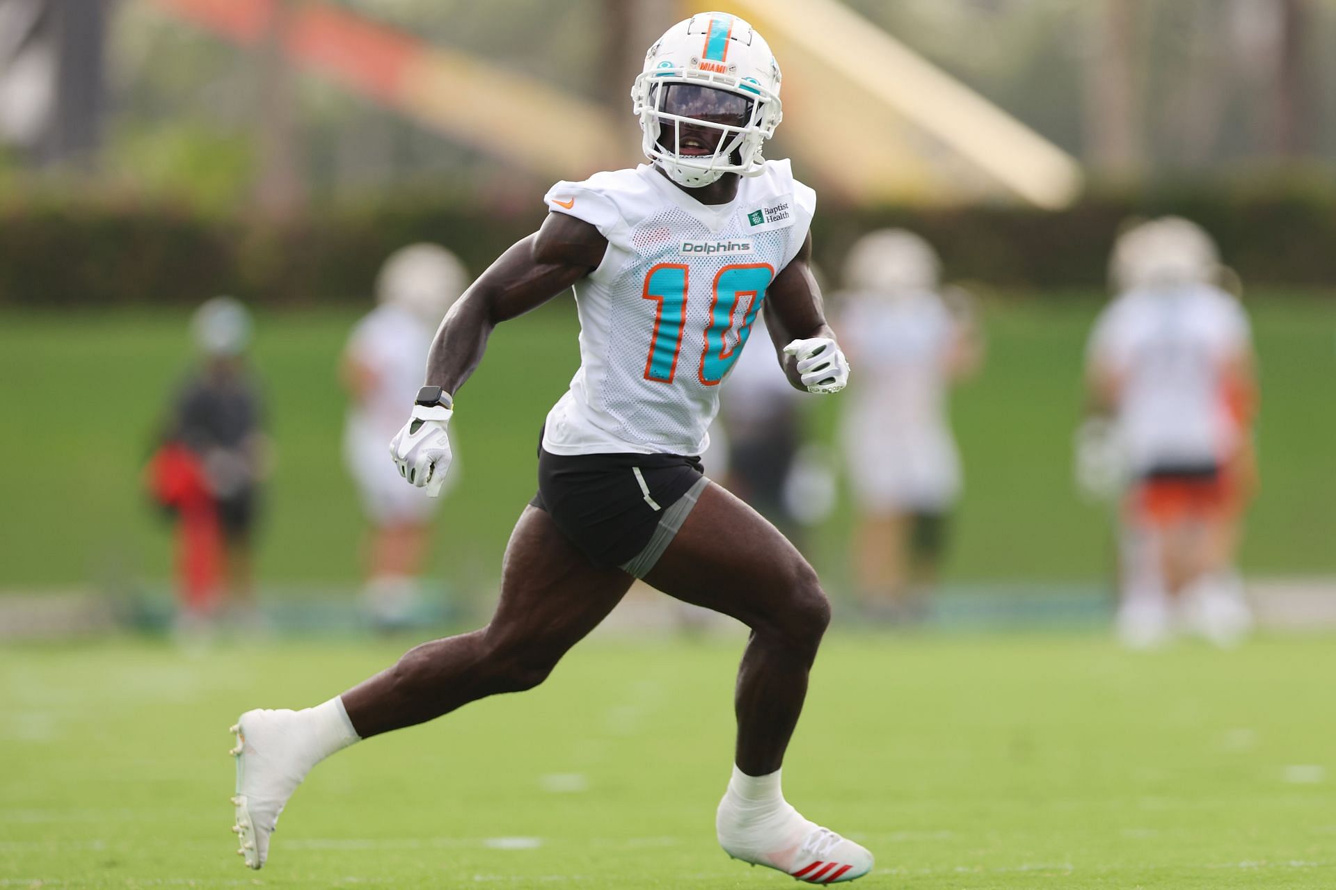 Wide receiver Tyreek Hill during Miami Dolphins Training Camp