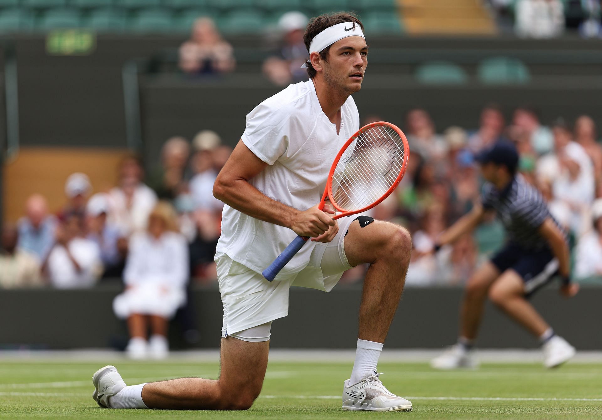Taylor Fritz in action at the 2022 Wimbledon Championships.
