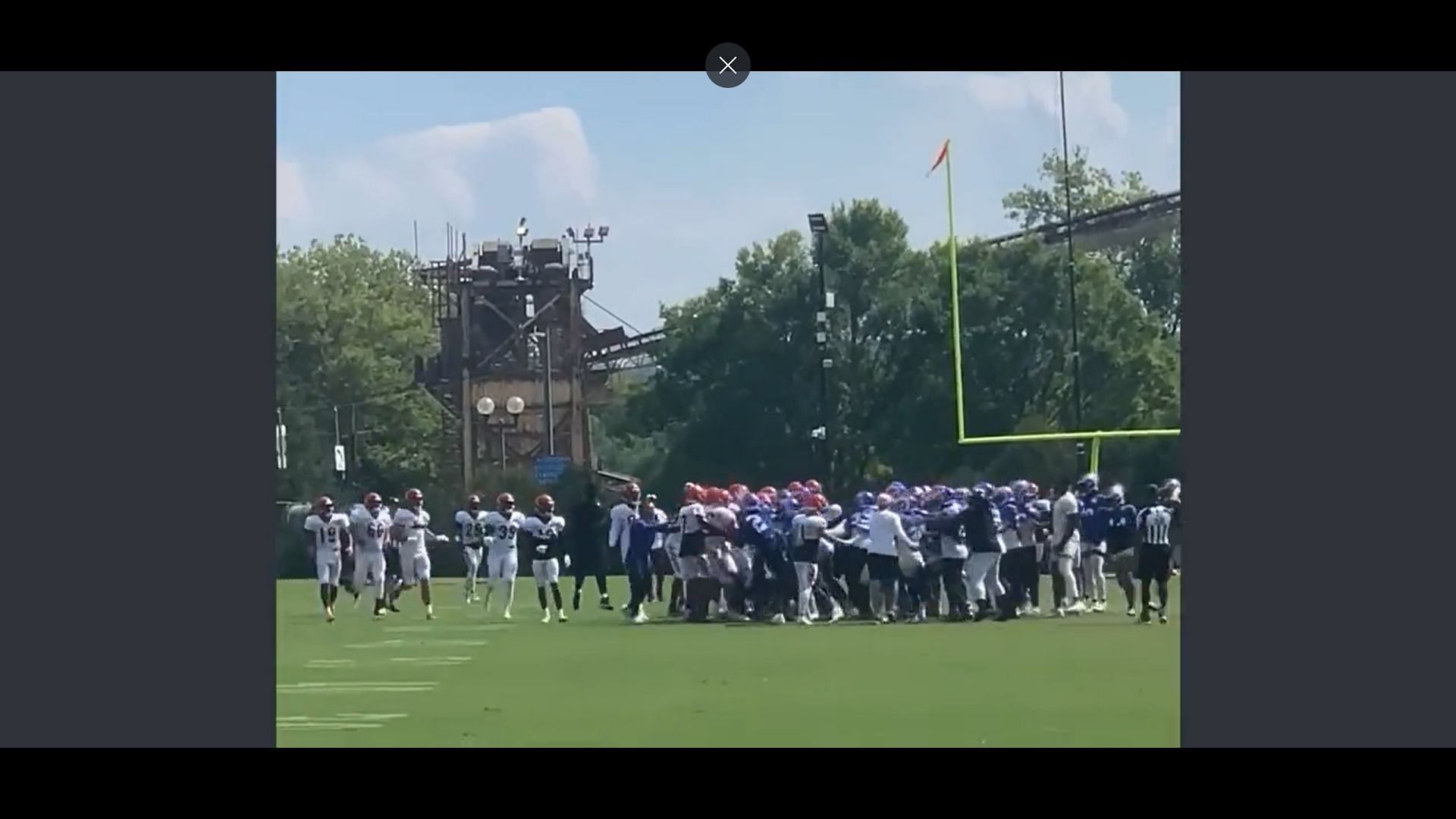 The Rams and Bengals broke out into a fight during joint practice.