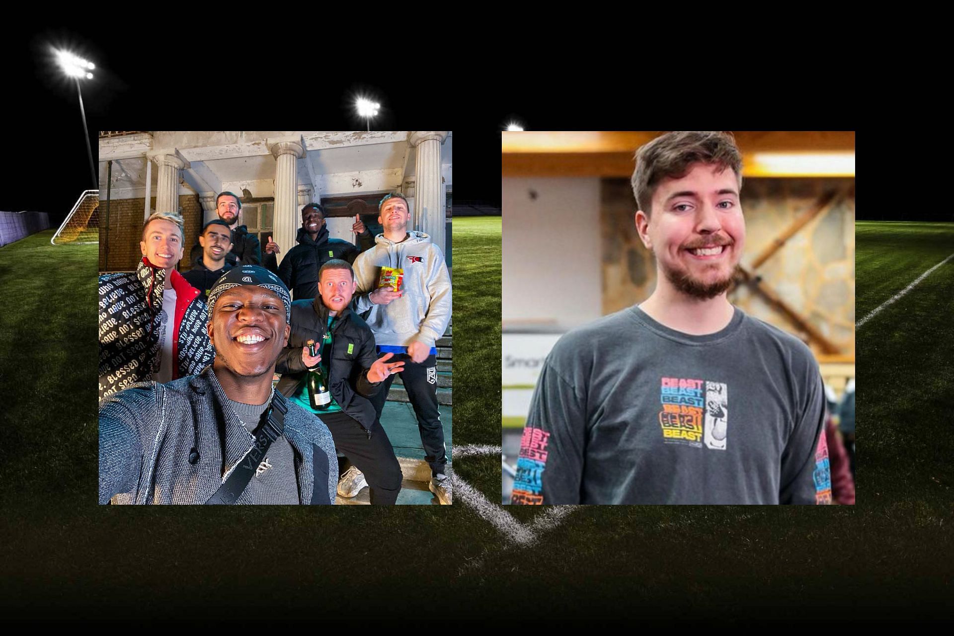 Sidemen announce MrBeast as their latest participant in football charity match (Image via Sportskeeda)