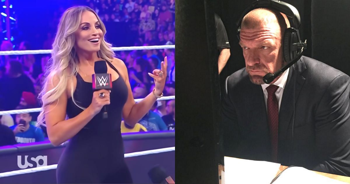 Hall of Famers Trish Stratus and Triple H.