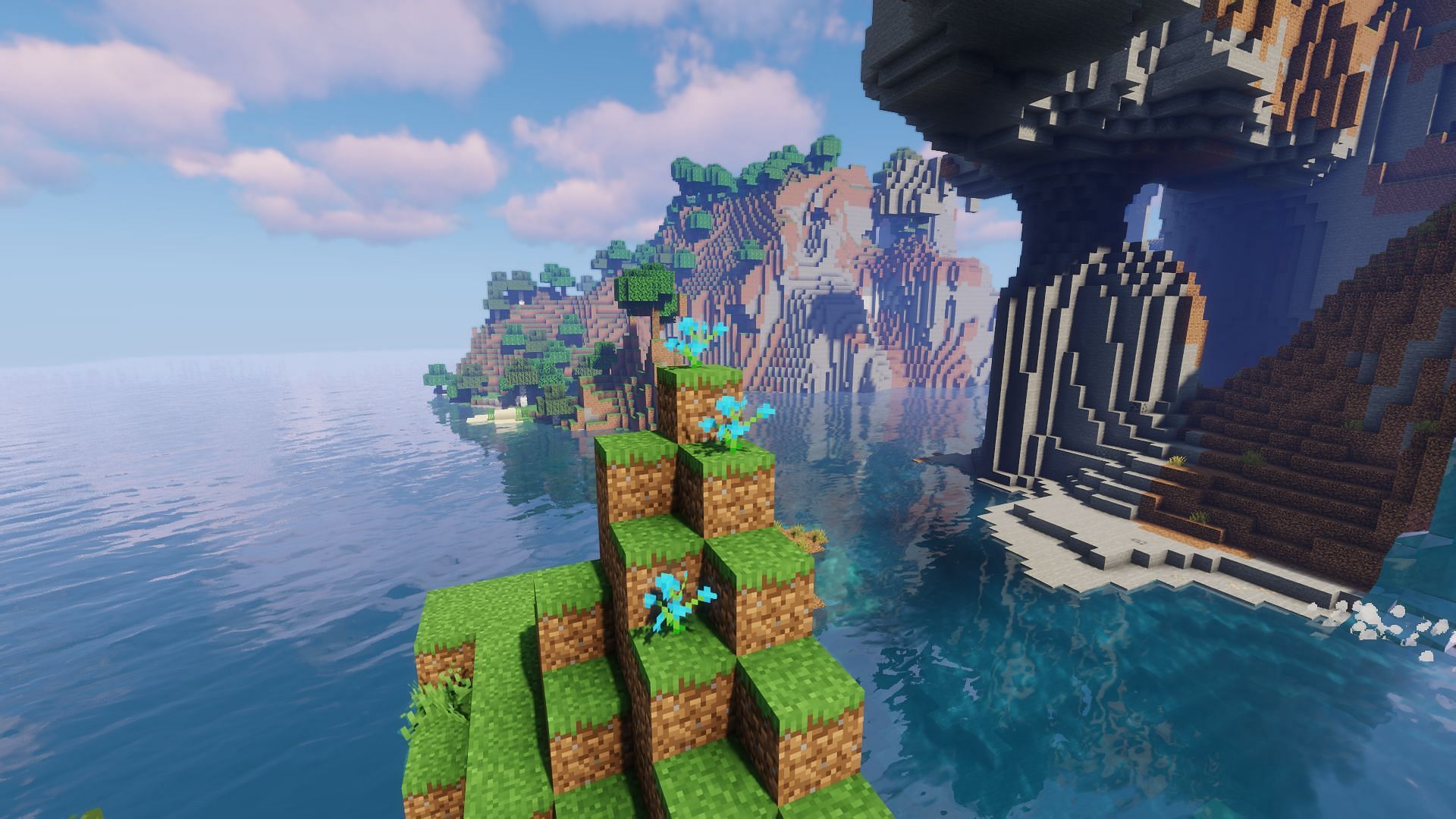 An example of blue orchids (Image via Minecraft)