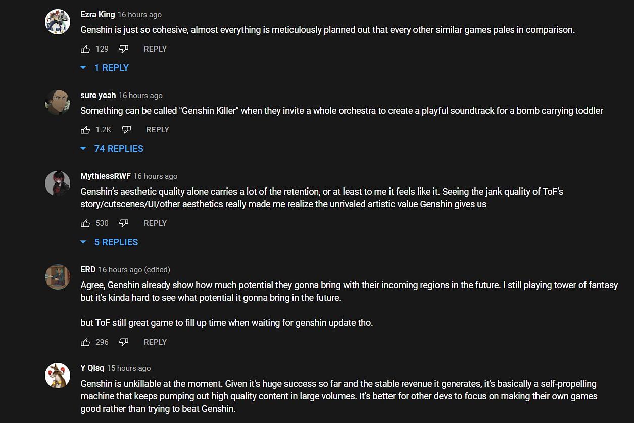 Comments weighing in on how the game holds up (Image via Enviosity/Clips/YouTube)