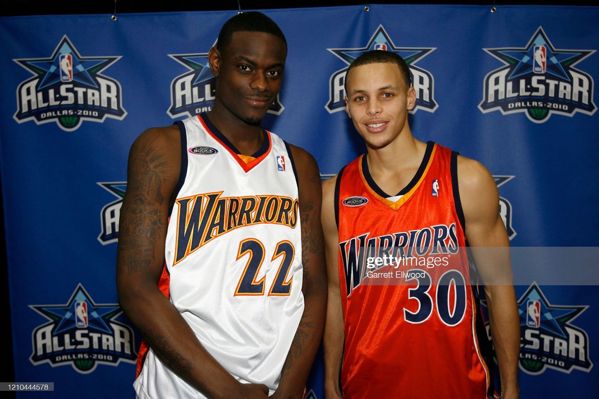 Steph Curry and Anthony Morrow (left) with the Golden State Warriors in 2010