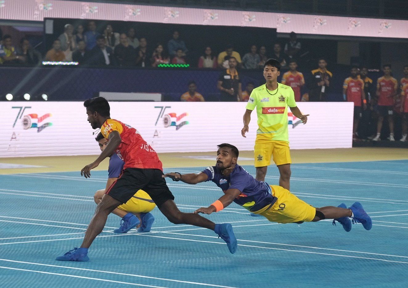 Chennai Quick Guns in action in the Ultimate Kho-Kho league.