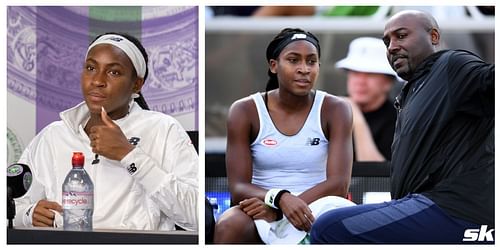 Coco Gauff with her father, Corey Gauff.