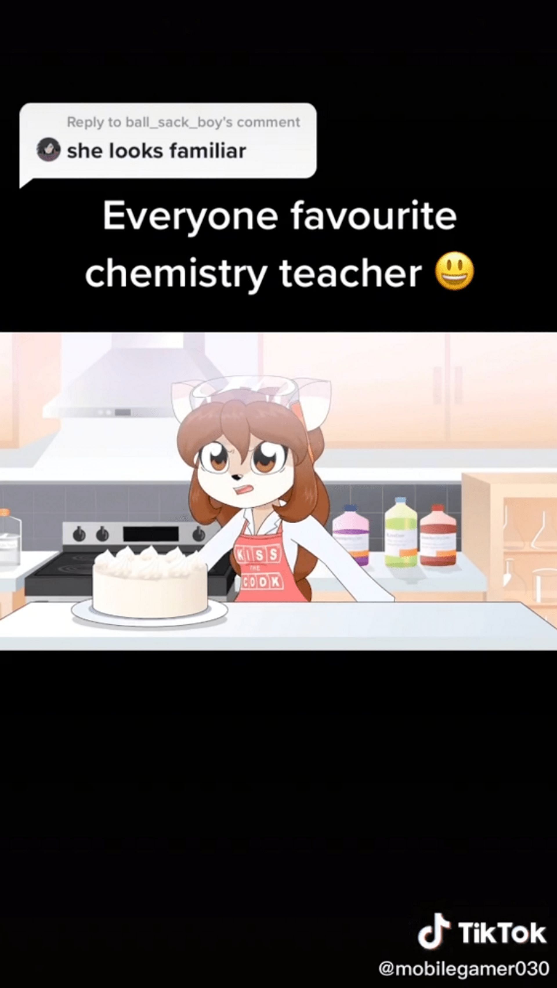 The Chemistry Quiz on social media has a million views and users who are indulging in the quiz. (Image via TikTok) 