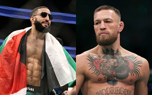 Belal Muhammad (left), Conor McGregor (right)