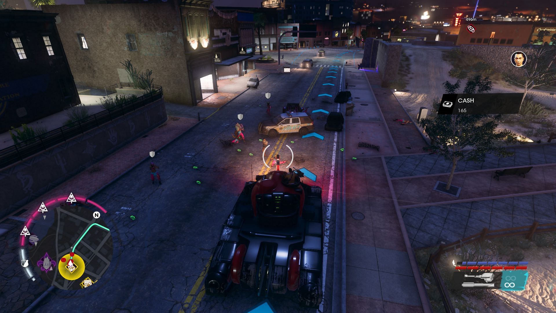 A great perk to use on a tank to make it even tankier (Screenshot via Saints Row)