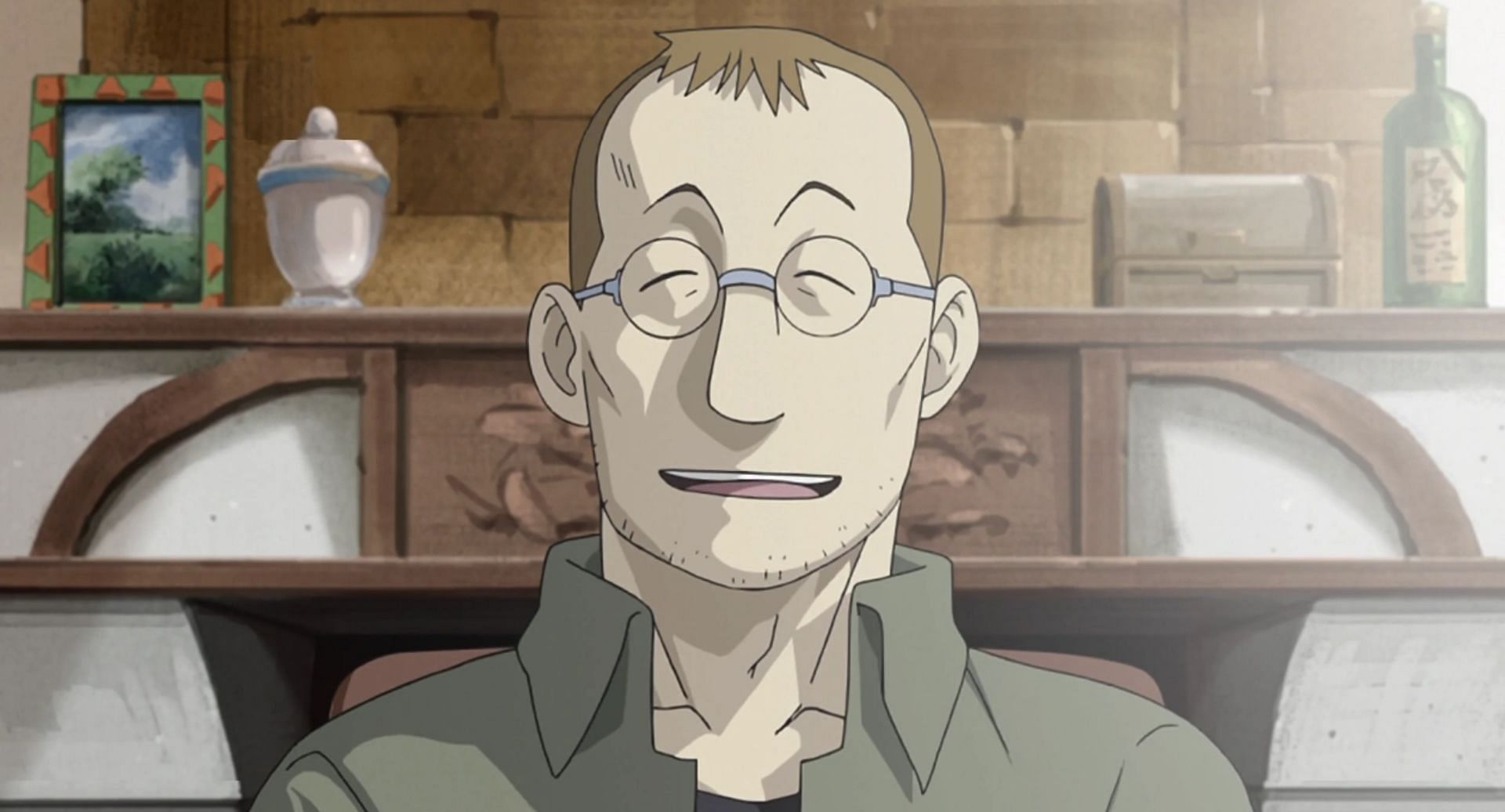 Shou Tucker as seen in the anime Fullmetal alchemist : Brotherhood (Image via: Bones)