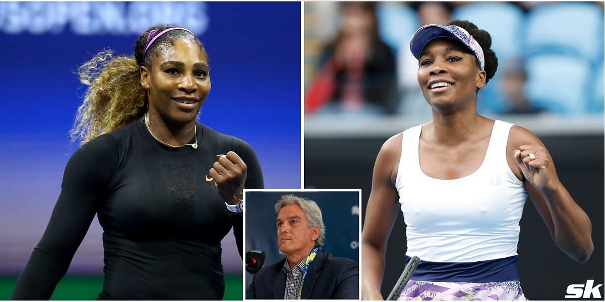 Karl Hale [inset] shares a close relationship with Serena Williams [left] and Venus Williams [right]