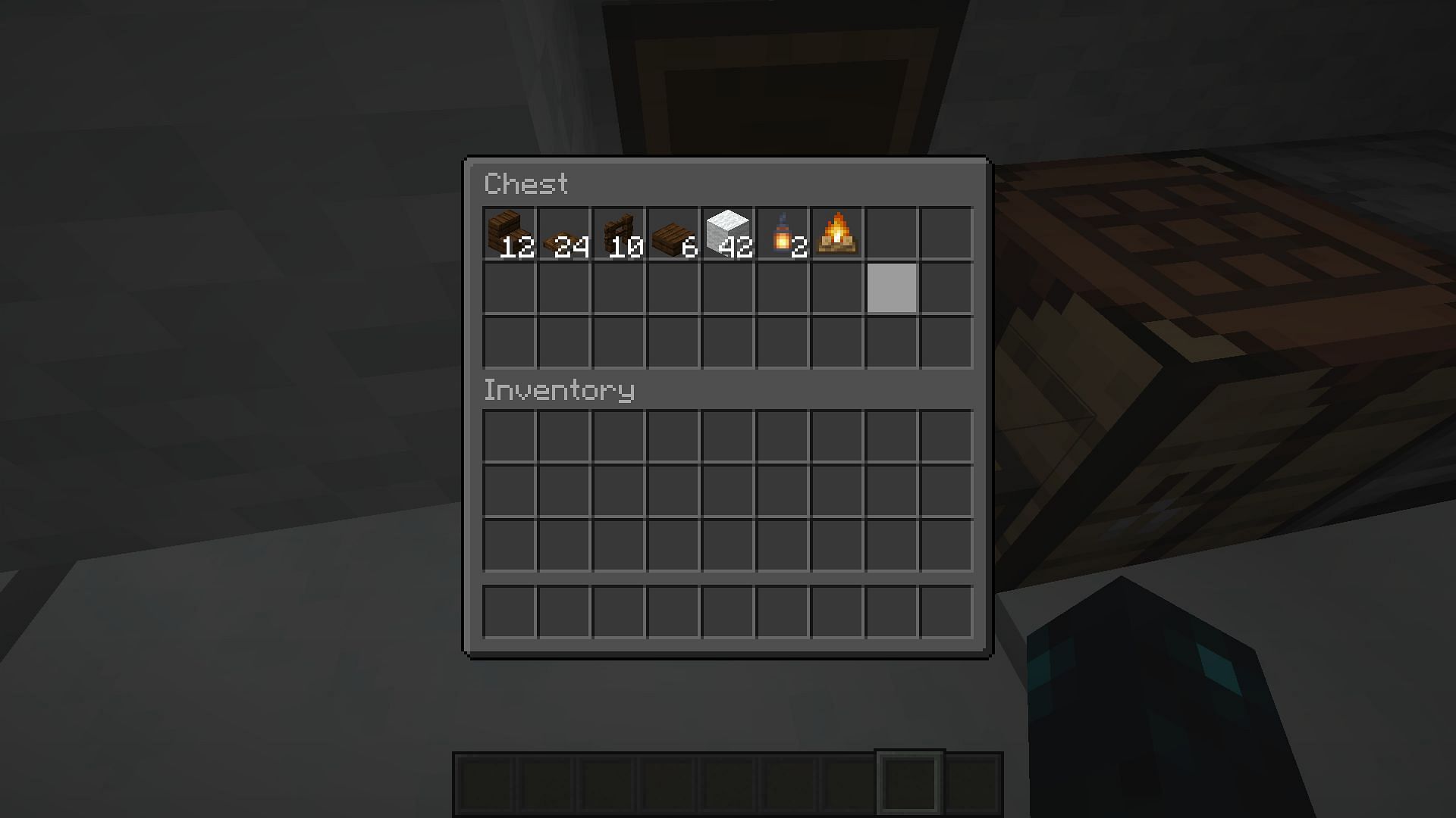 All the items needed to build a simple tent (Image via Minecraft 1.19)