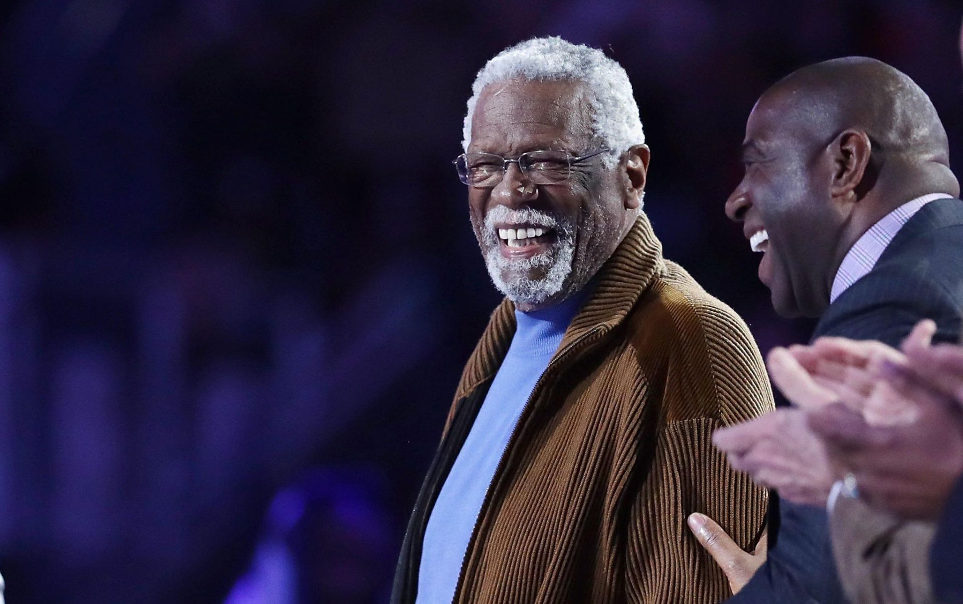 Bill Russell was one of the greatest rebounders in the game [Image Credits: Magic Johnson/Twitter]