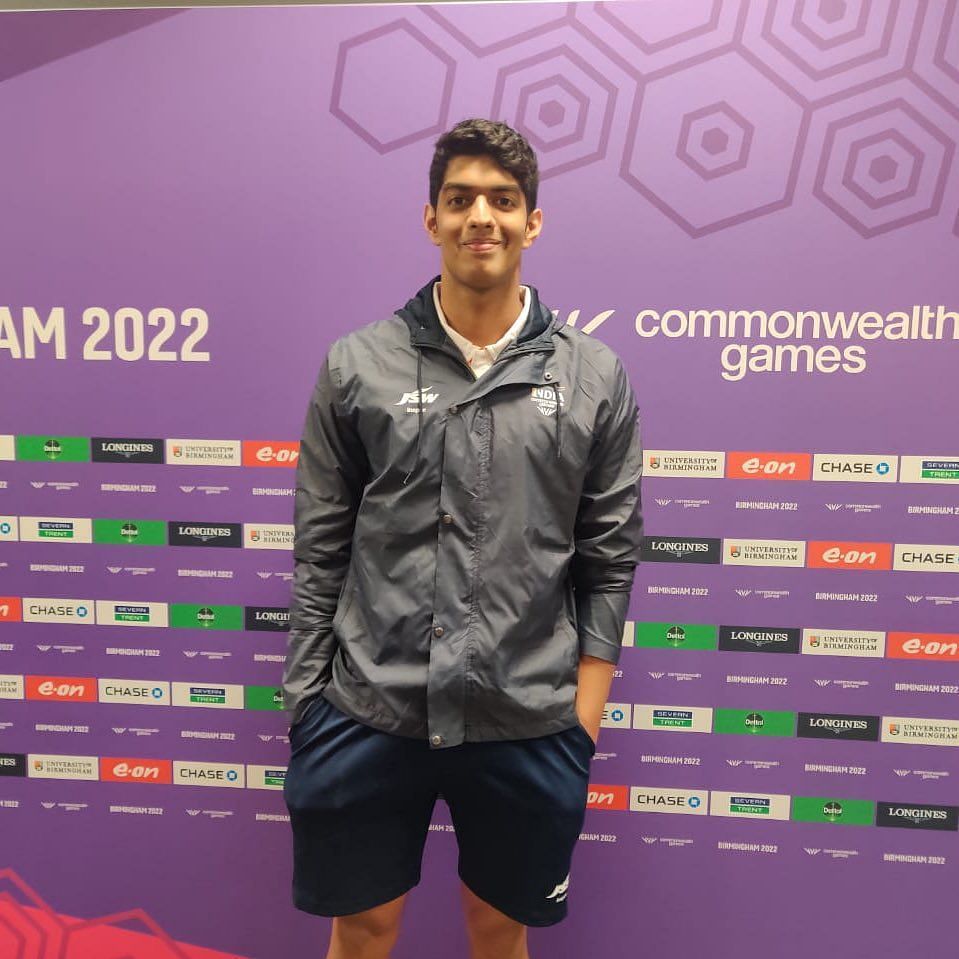 Srihari Nataraj at the Birmingham Commonwealth Games 2022. (PC: Twitter)