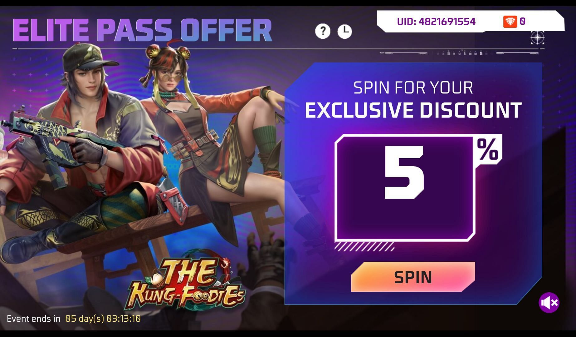 Gamers need to first obtain the exclusive discount percentage (Image via Garena)