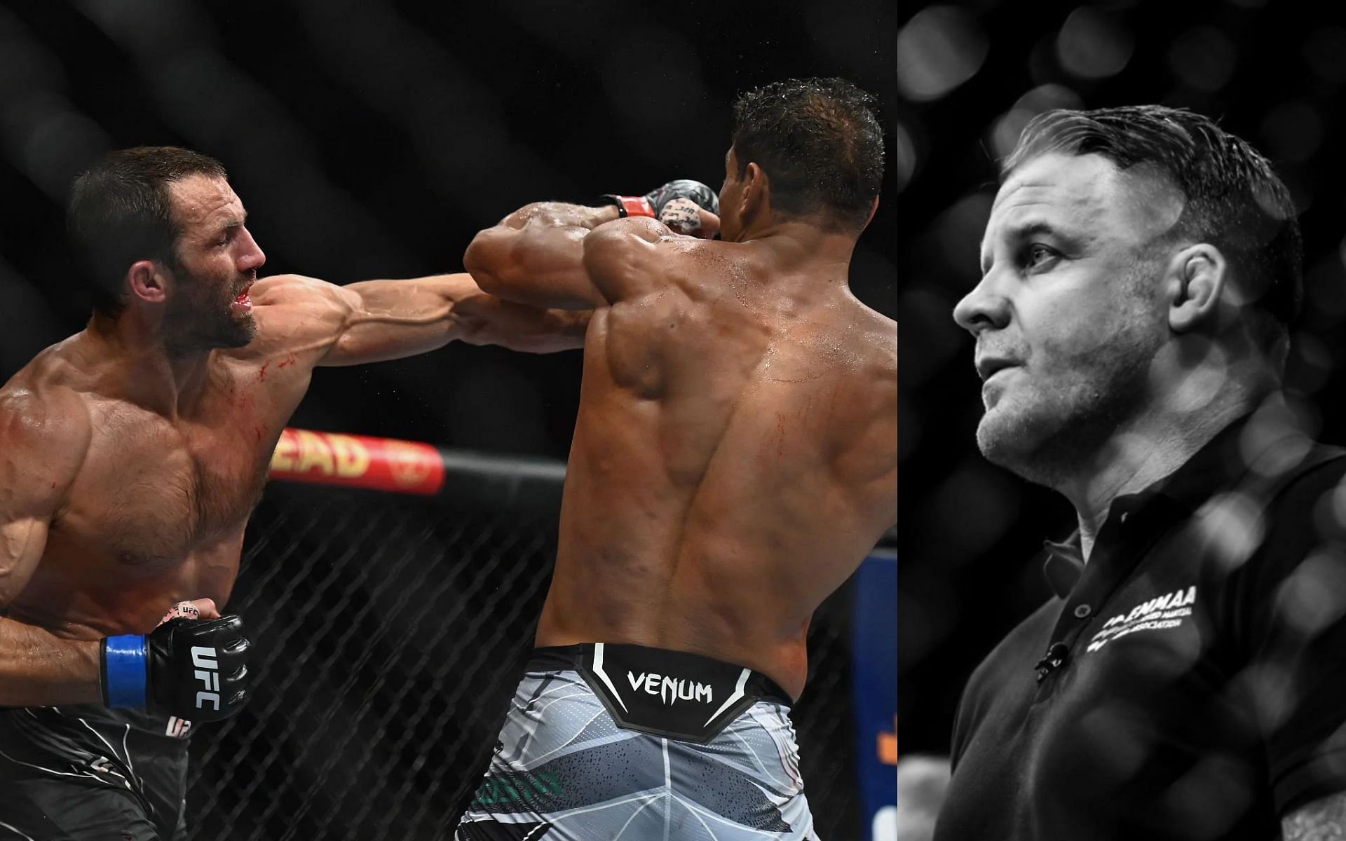 Luke Rockhold vs. Paulo Costa (left), Marc Goddard (right) [Image credit: @marcgoddard_uk on Instagram]