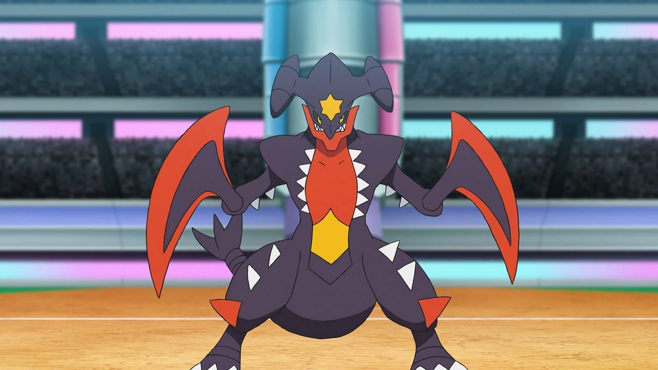 Mega Garchomp as it appears in the anime (Image via The Pokemon Company)