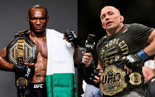 Kamaru Usman (left) and Georges St-Pierre (right)