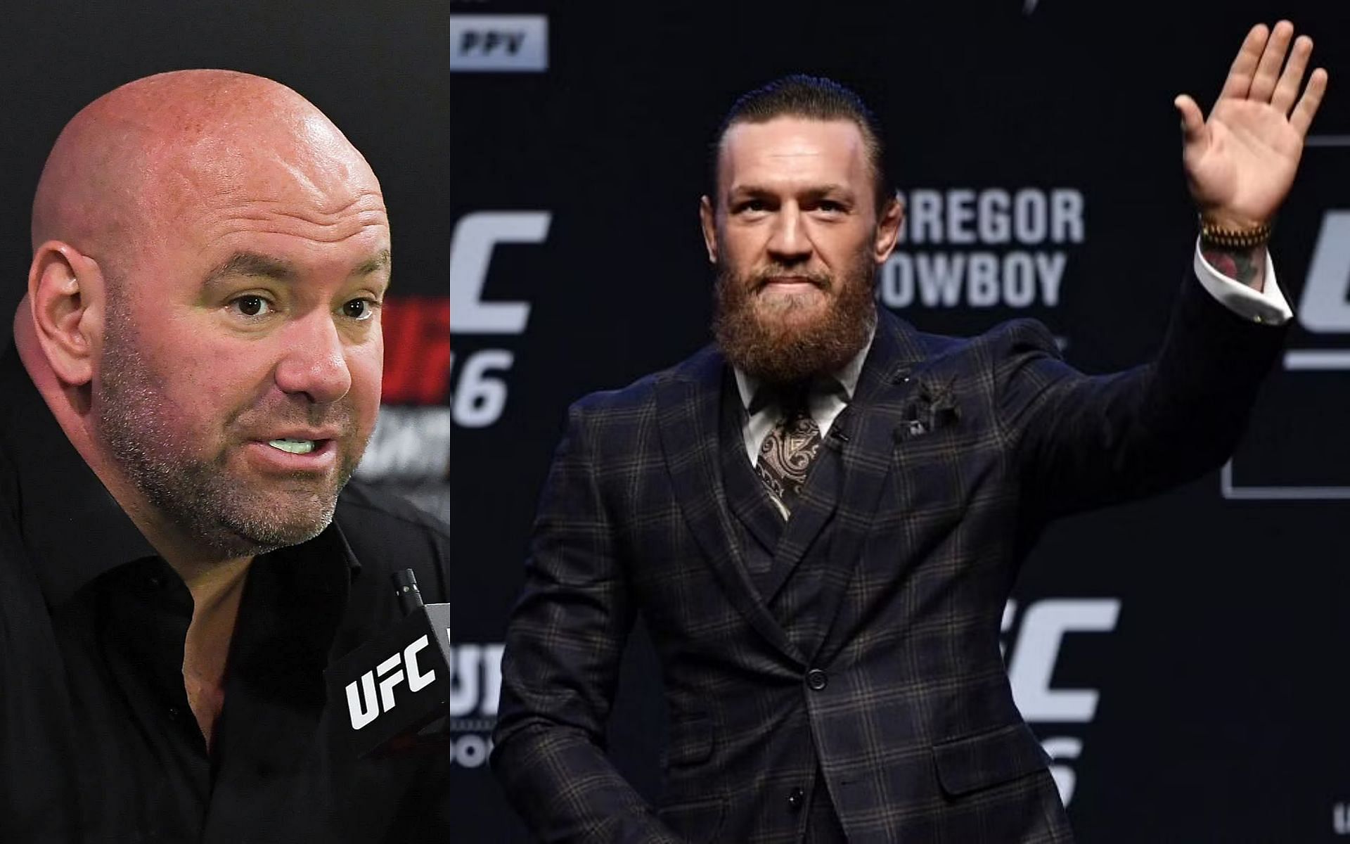 UFC president Dana White (left) and Conor McGregor (right)