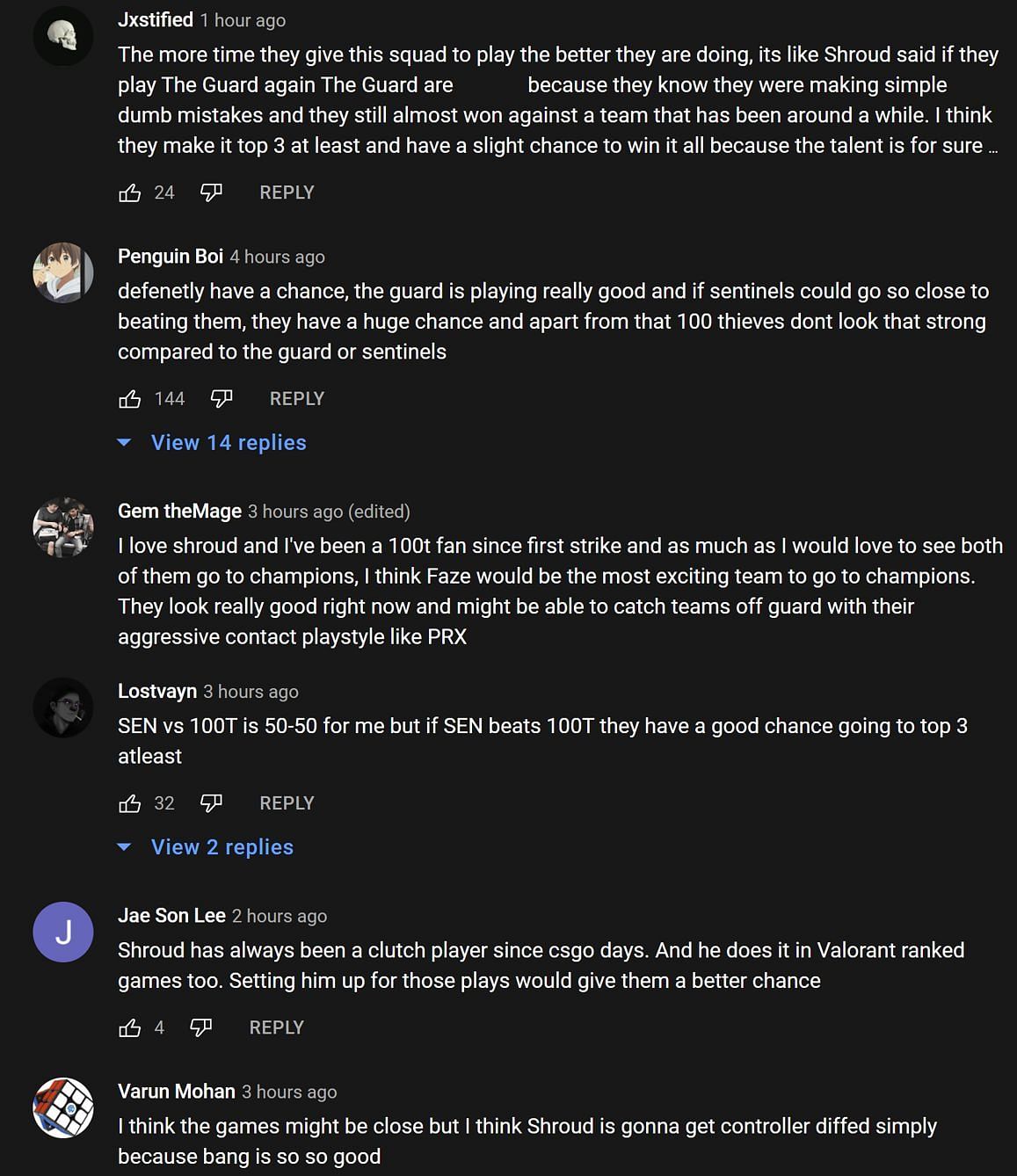 Fans provide their take in the YouTube comments section (Images via Jett Shorts/YouTube)