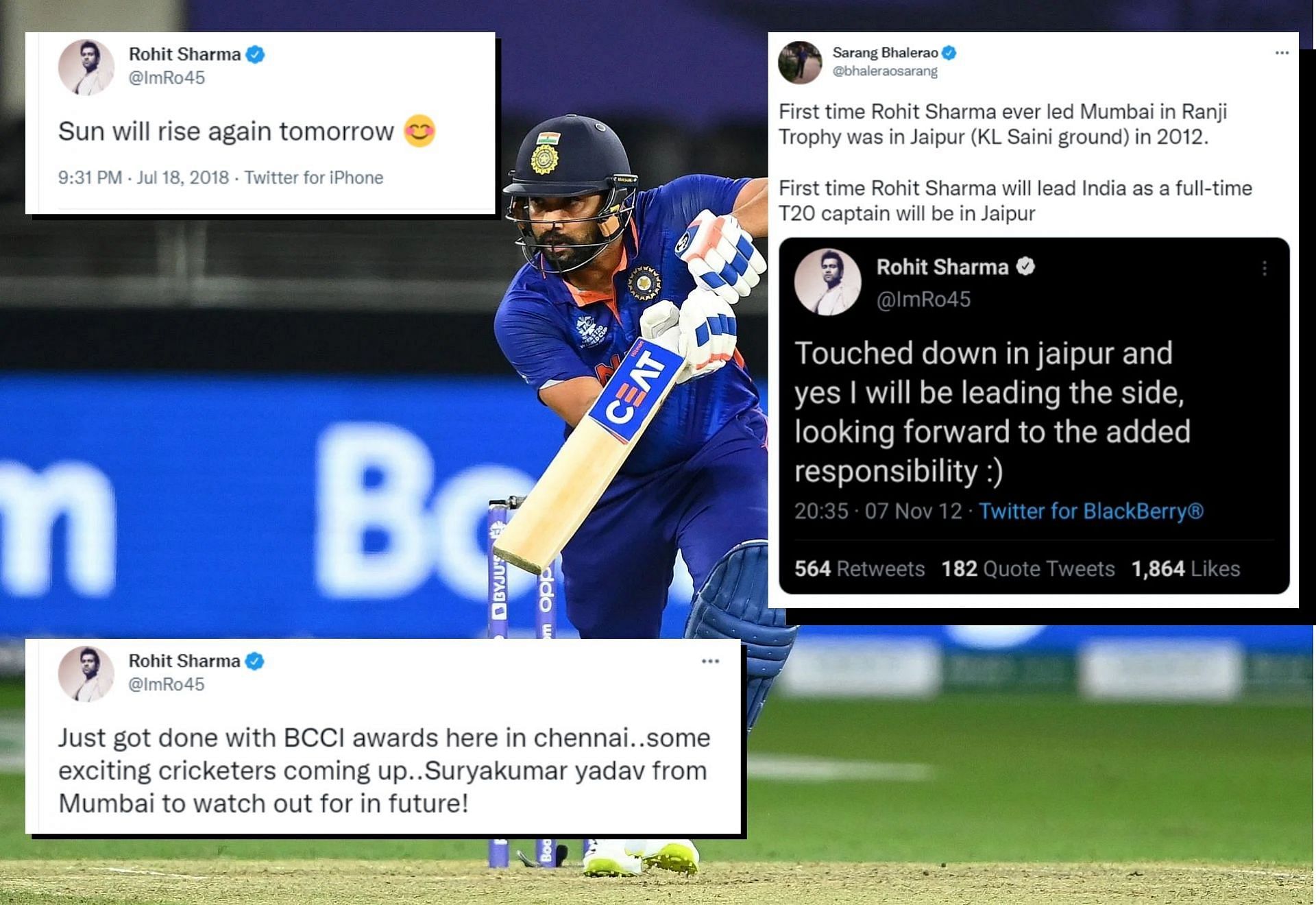 Rohit Sharma&rsquo;s old tweets have gone viral in recent times.