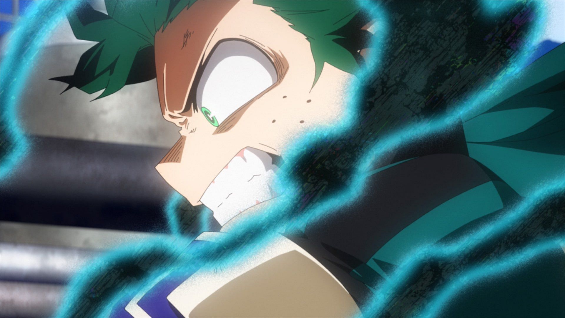 Deku using Black Whip in My Hero Academia (Image via Studio Bones)