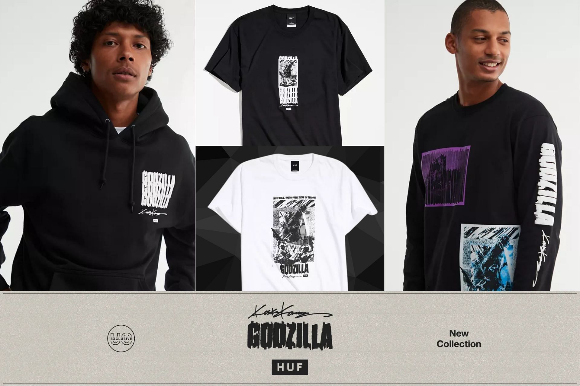 Godzilla x HUF x Urban Outfitters collection (Image via Sportskeeda)