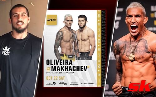 Erick Gonzalez chimes in on Charles Oliveira vs. Islam Makhachev [Photo credit @ufc, @charlesdobronxs, & @ghostpepper_ufc]