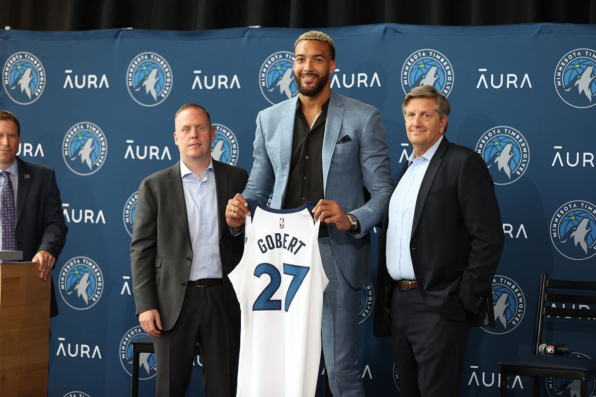 Rudy Gobert after being traded to the Minnesota Timberwolves