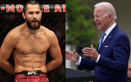 Jorge Masvidal (left), Joe Biden (right)