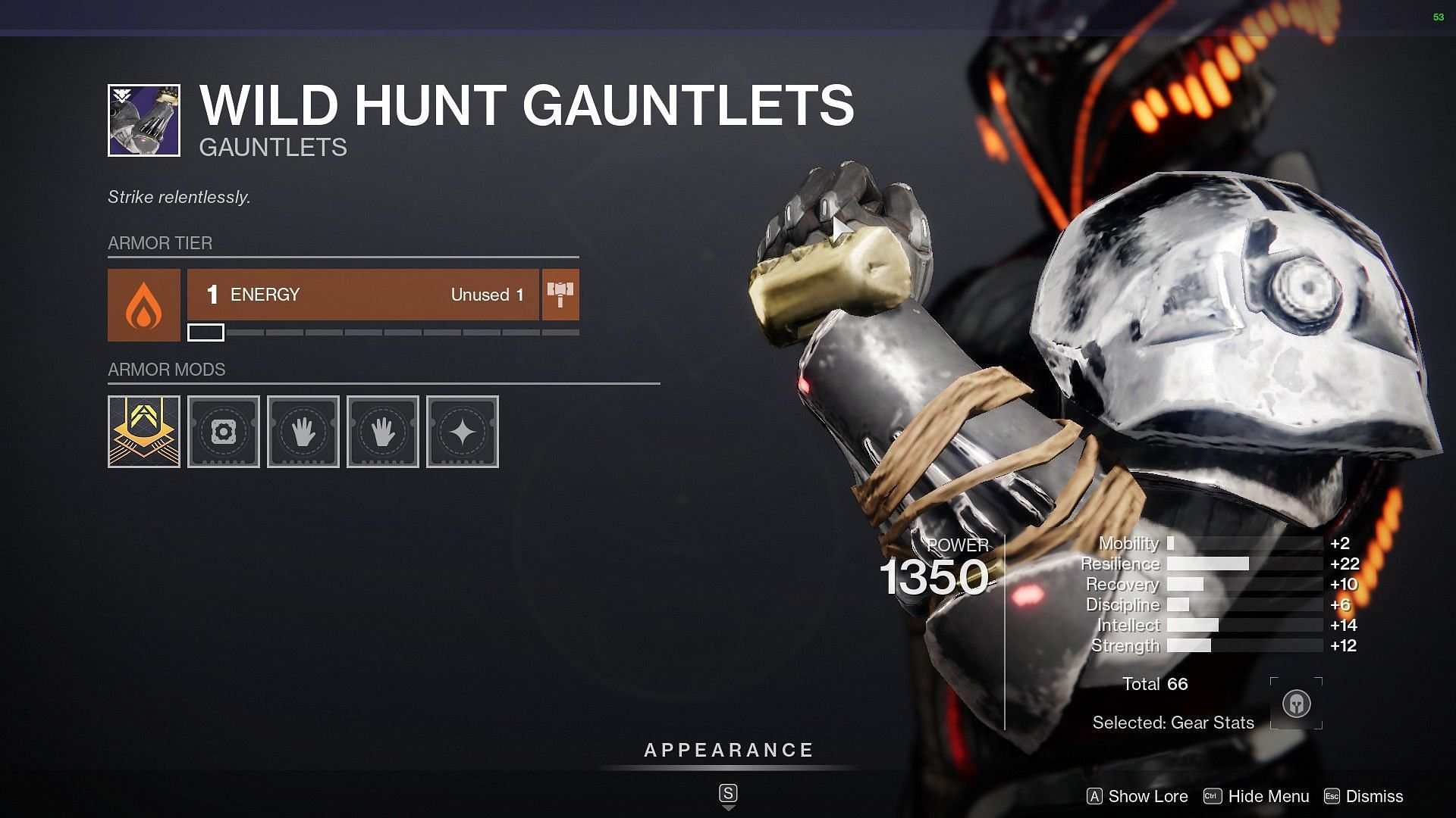 Titan&#039;s Gauntlet is for sale this week at Xur (Image via Destiny 2)