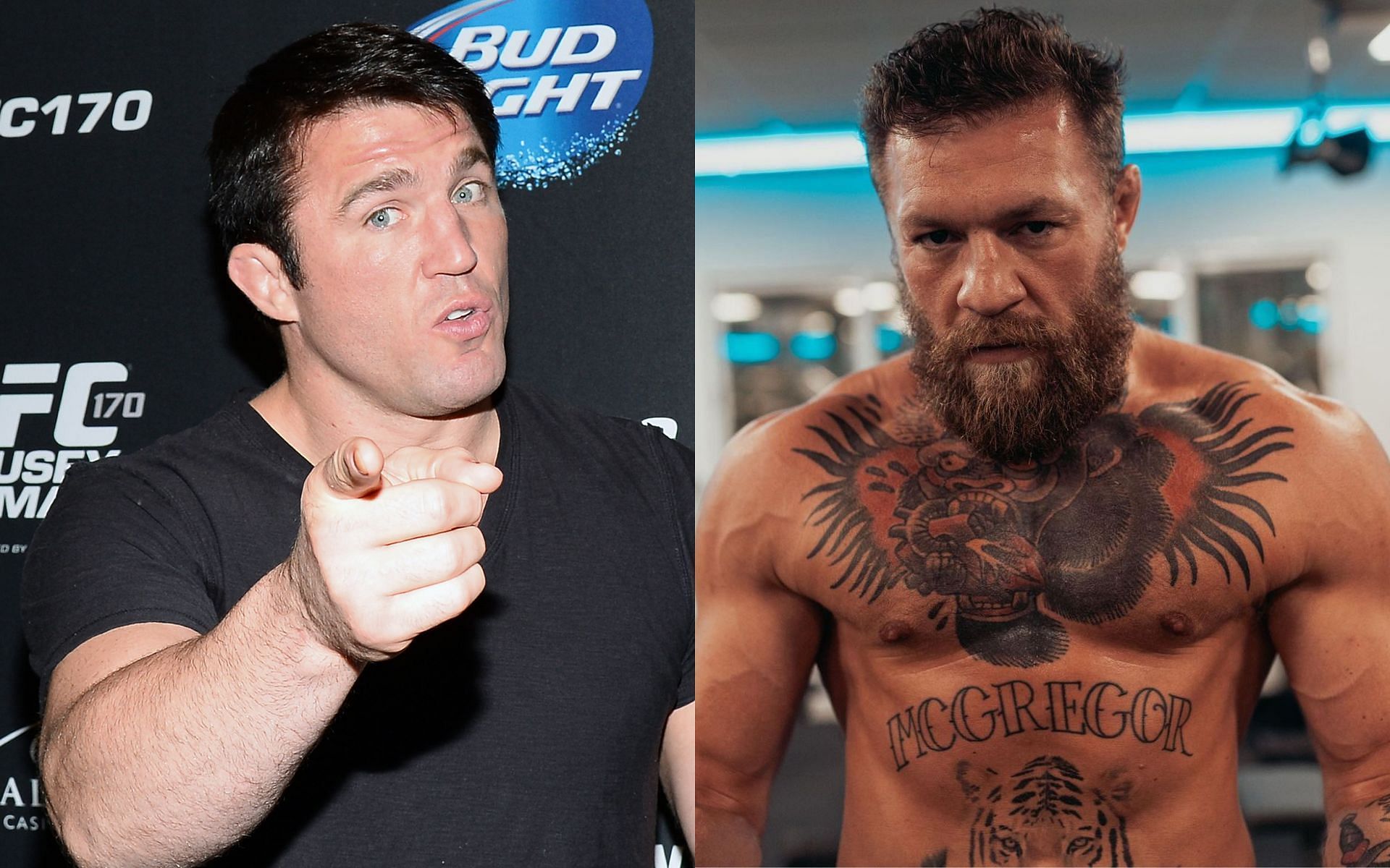 Chael Sonnen (L) and Conor McGregor (R) (via @thenotoriousmma on Instagram)