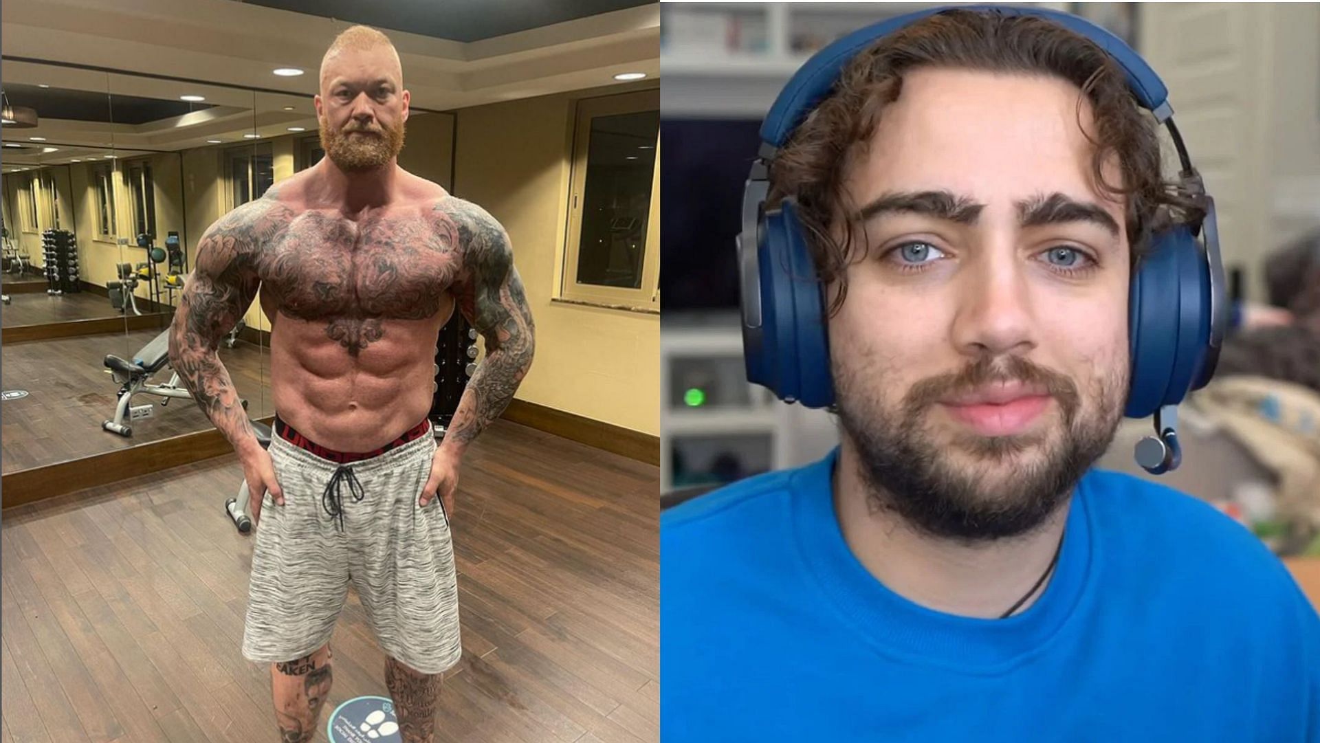 The Mountain praises Mizkif and his crew for organizing Camp Knut (Image via Hafthor Bjornsso, Mizkif/Instagram)