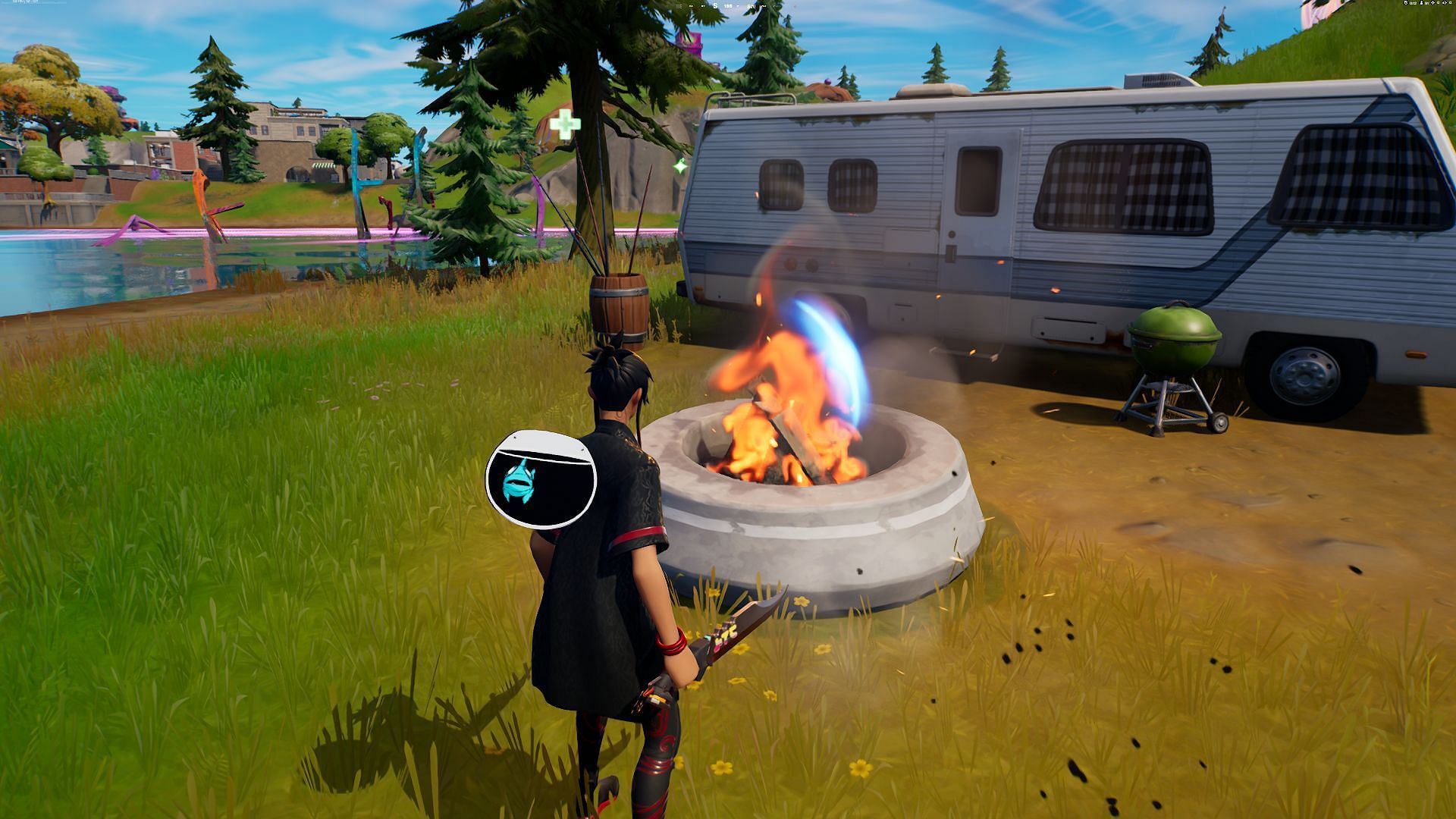 Stay toasty and heal around campfires on the island (Image via Fortnite)