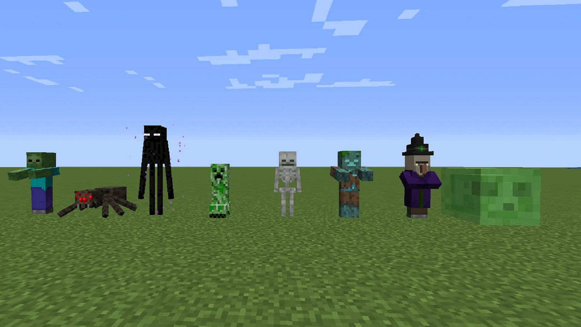 Various mobs are found in Minecraft&#039;s Overworld (Image via Mojang)