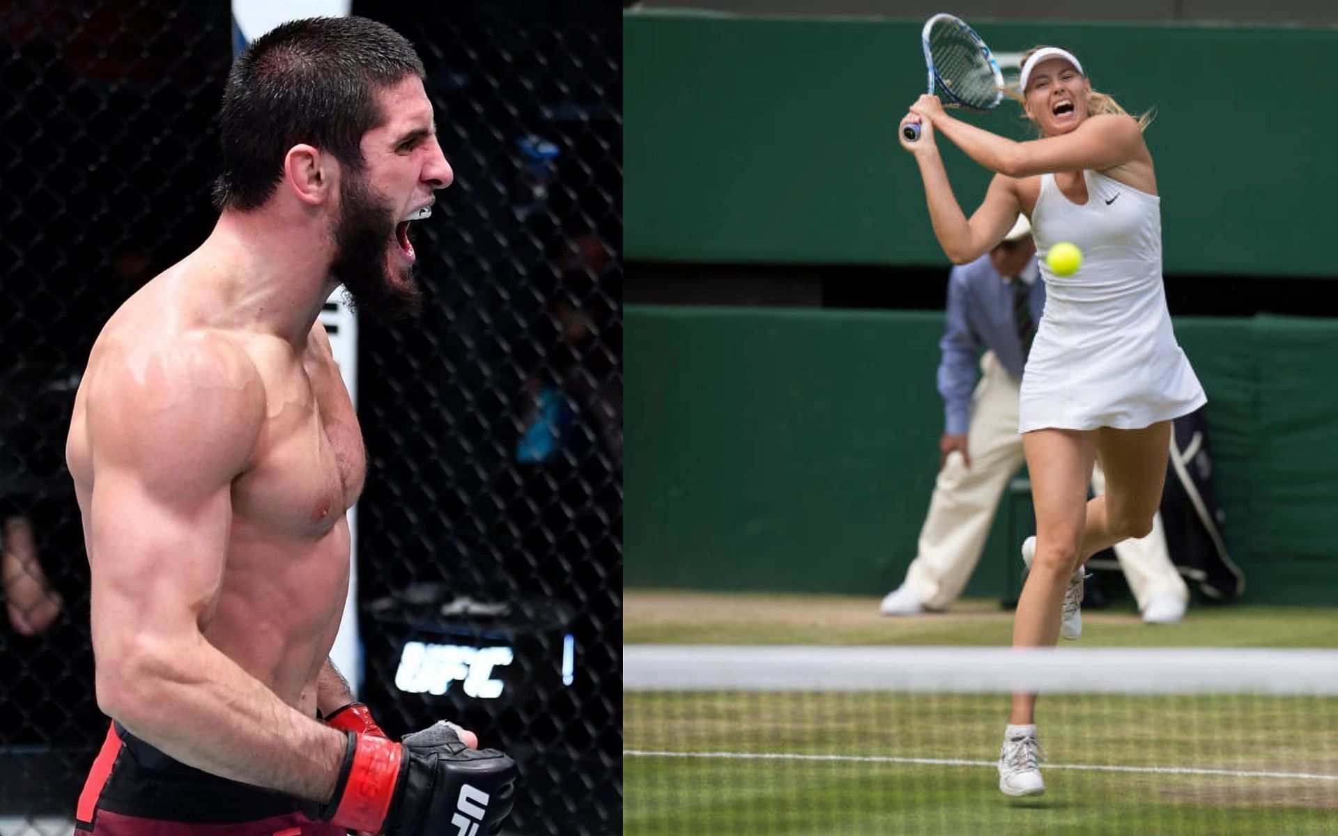 Islam Makhachev [left] and Maria Sharapova [right] [ Credits:@islam_makhachev/Instagram, Getty Images]