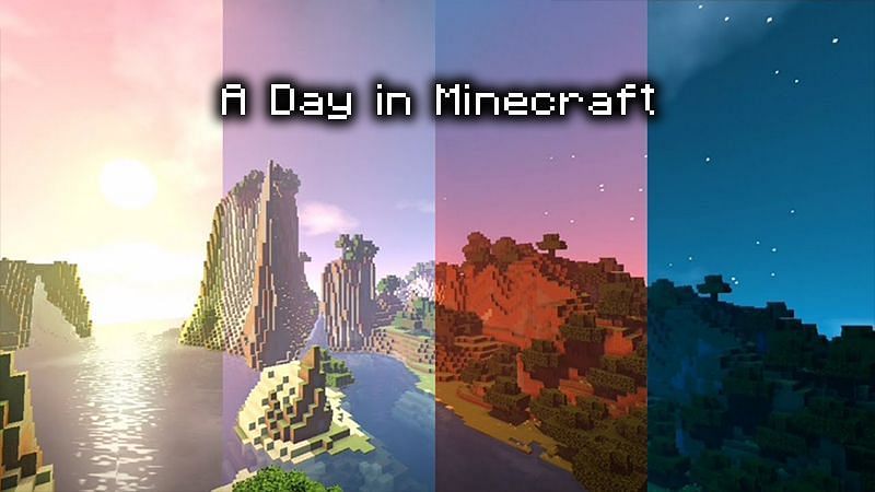 A day in Minecraft