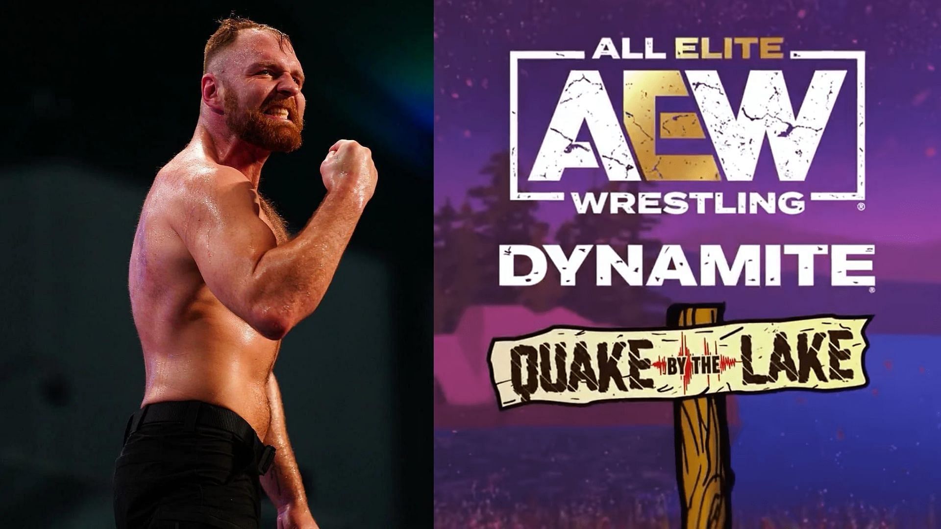 Jon Moxley (left); Quake By The Lake logo (right)