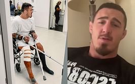 "Everyone wants you to get better and back in the octagon, healthy and ready to fight" - Wholesome fans send their love to Tom Aspinall after he posts an image of him in a wheelchair