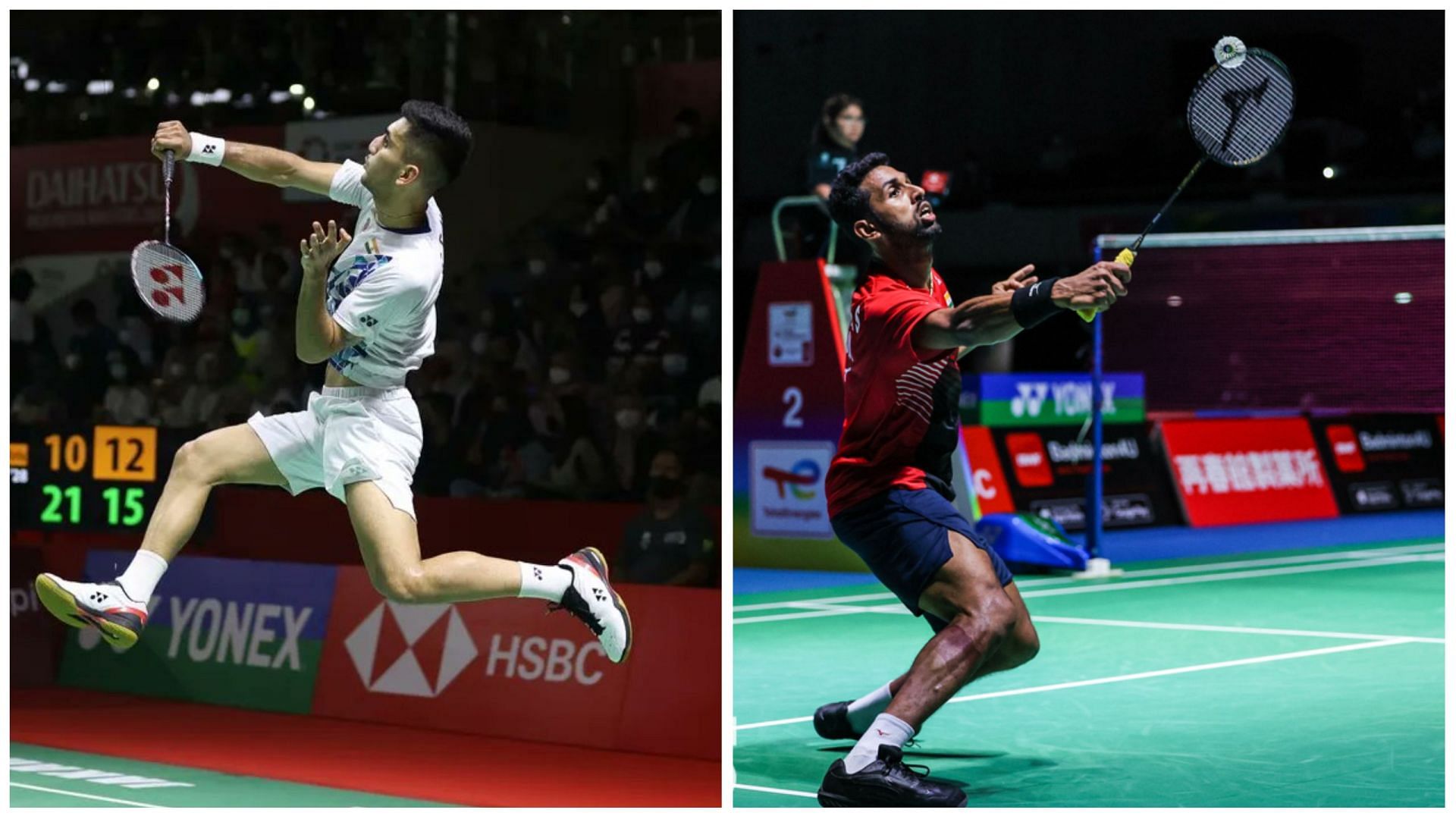 Lakshya Sen and HS Prannoy in action at the BWF World Championships (Pic Credit: Badminton Photos)